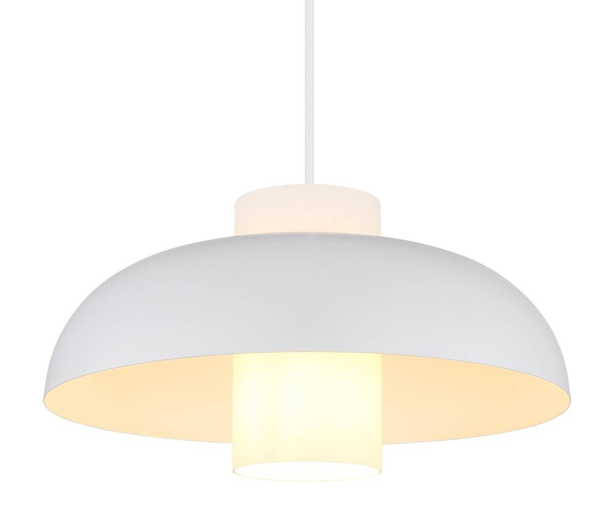 GLOBO Pendelleuchte LOWE weiß Metall H/D: ca. 120x38 cm E27 1 Brennstellen