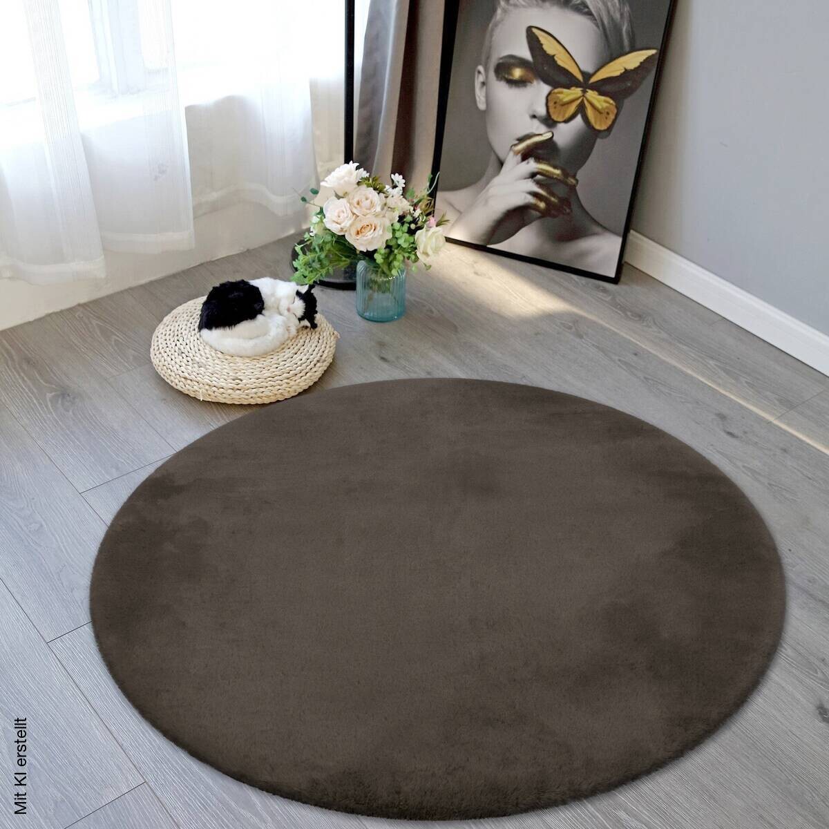 Kunstfell Moyo braun D: ca. 120 cm