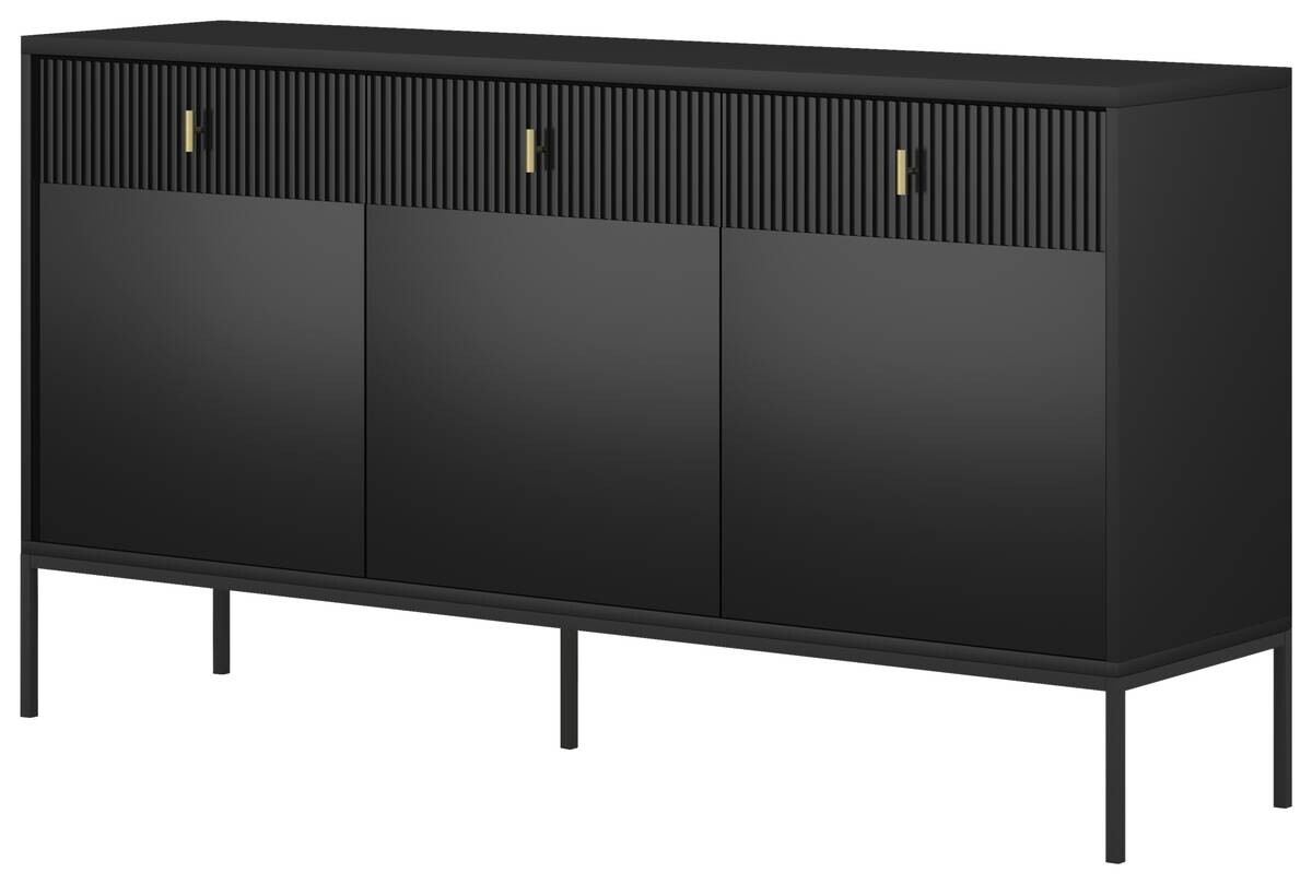 Kommode MAGGIORE schwarz B/H/T: ca. 154x82,5x39 cm