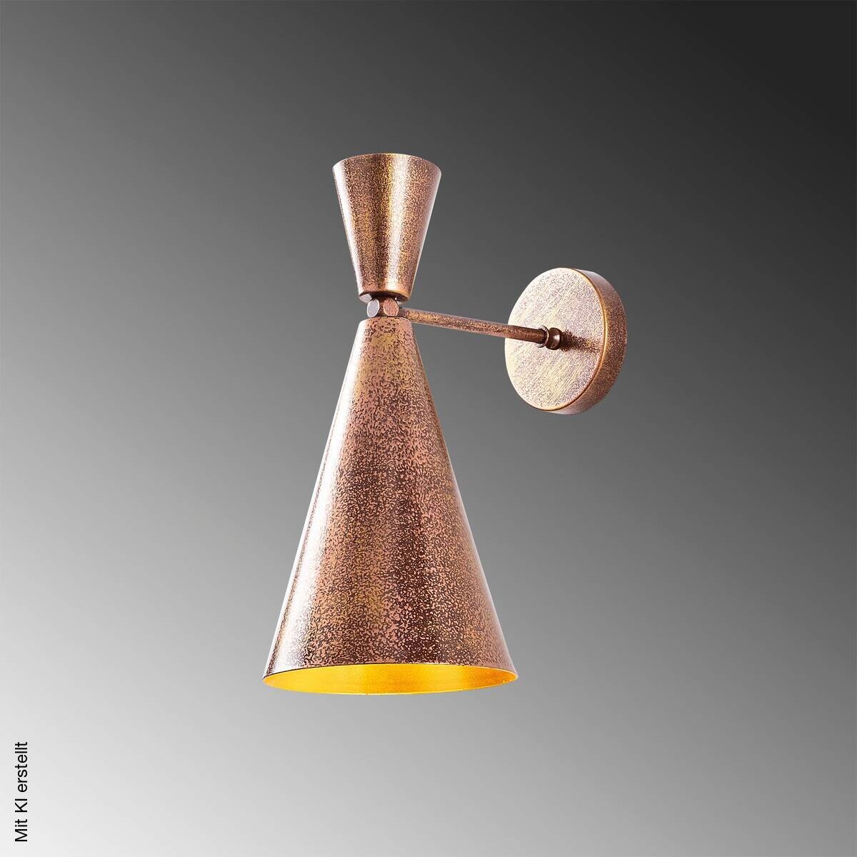 Opviq Wandleuchte gold Metall B/H/L: ca. 25x39x19 cm E27 1 Brennstellen
