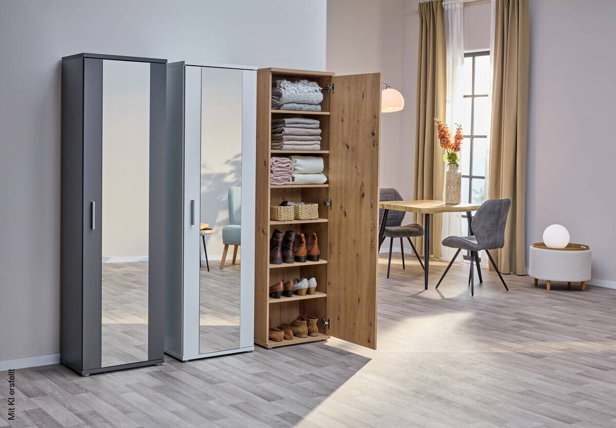 Mehrzweckschrank weiß B/H/T: ca. 50x179x35 cm