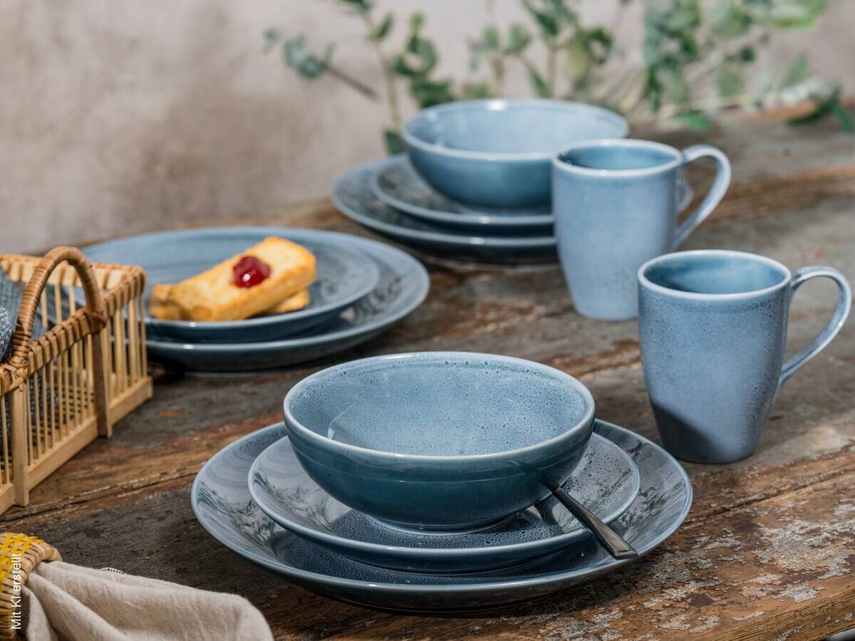 CreaTable Kombiservice Reactive BLUE petrol Keramik