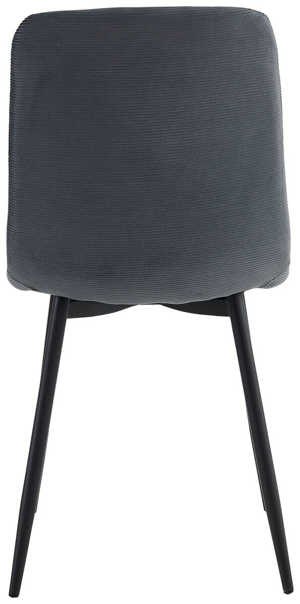 Stuhl Leipzig, 4er-Set anthrazit Microfaser B/H/T: ca. 44x92x54 cm