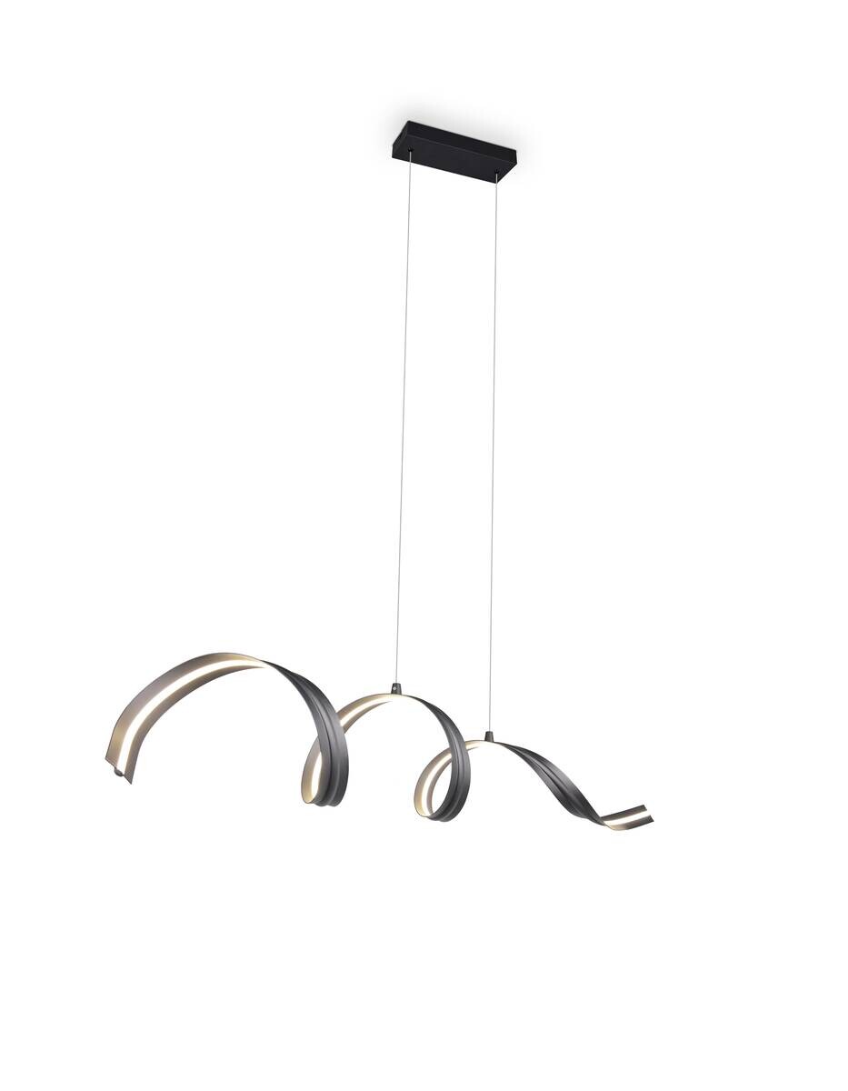 Reality LED-Pendelleuchte Tivor schwarz Metall B/H/T: ca. 109x150x19,5 cm