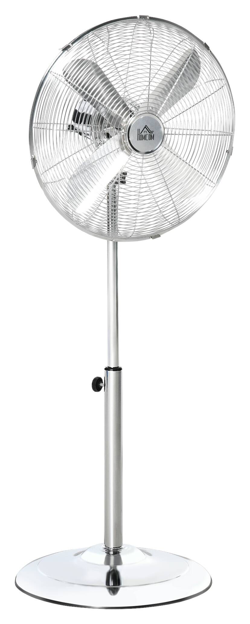 HOMCOM Ventilator silber Polypropylen Edelstahl B/H/L: ca. 44,5x44,5x87 cm