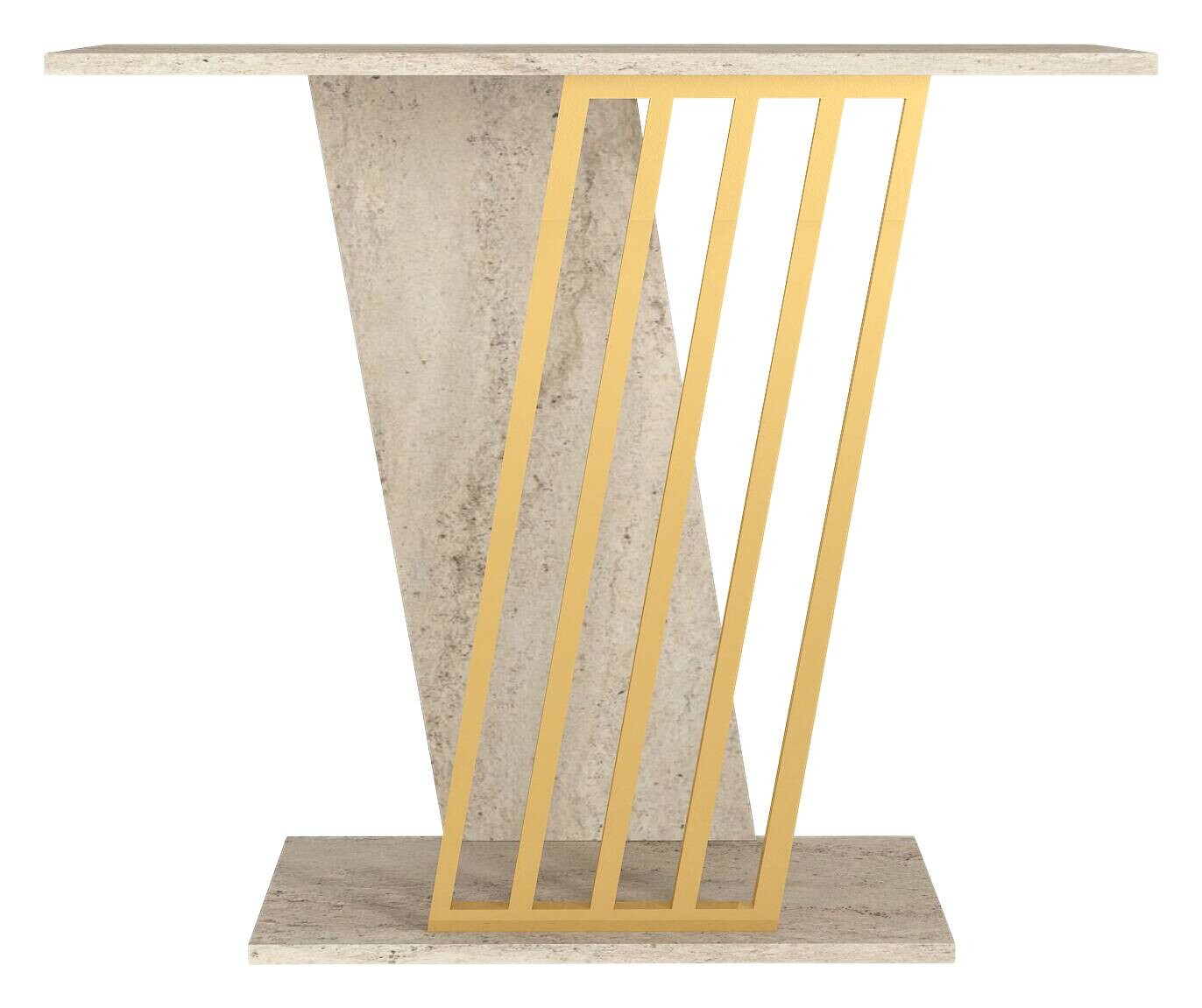 Konsolentisch Gravity beige granit Optik Spanplatte B/H/T: ca. 90x76,8x29,6 cm