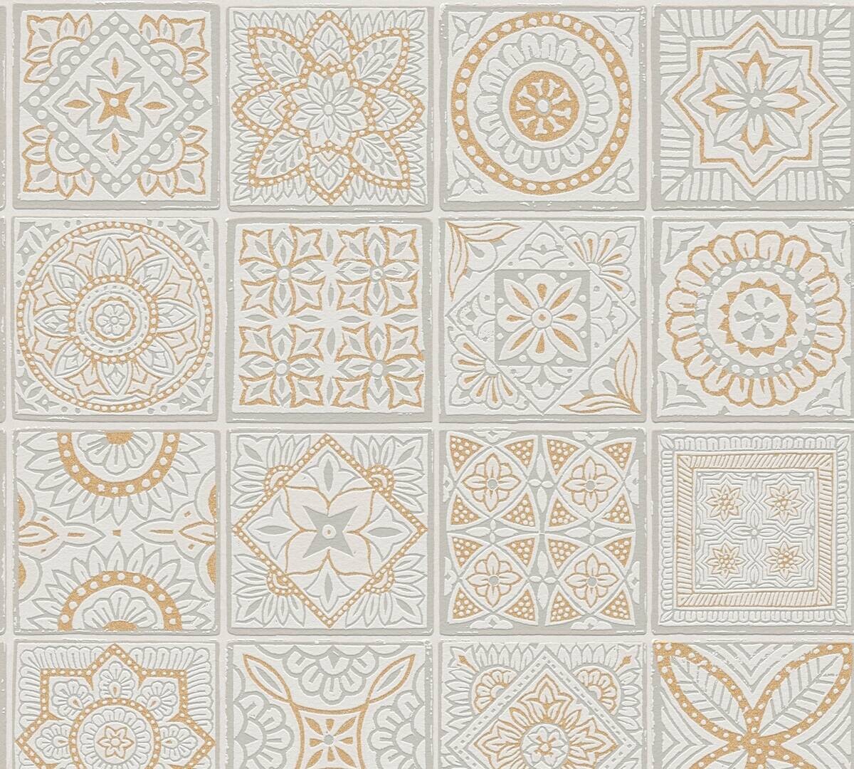 A.S.Creation Vliestapete Terra Fliesen gold B/L: ca. 53x1005 cm