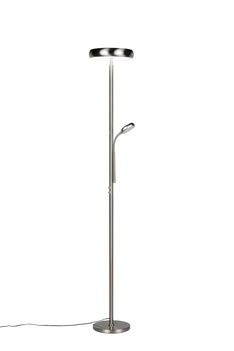 Reality Stehlampe Palermo nickel matt Metall H: ca. 183 cm 1 Brennstellen