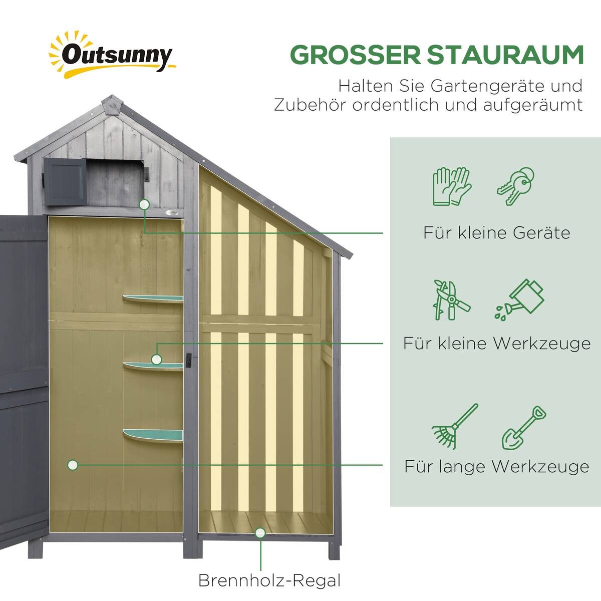 Outsunny Gartenschrank