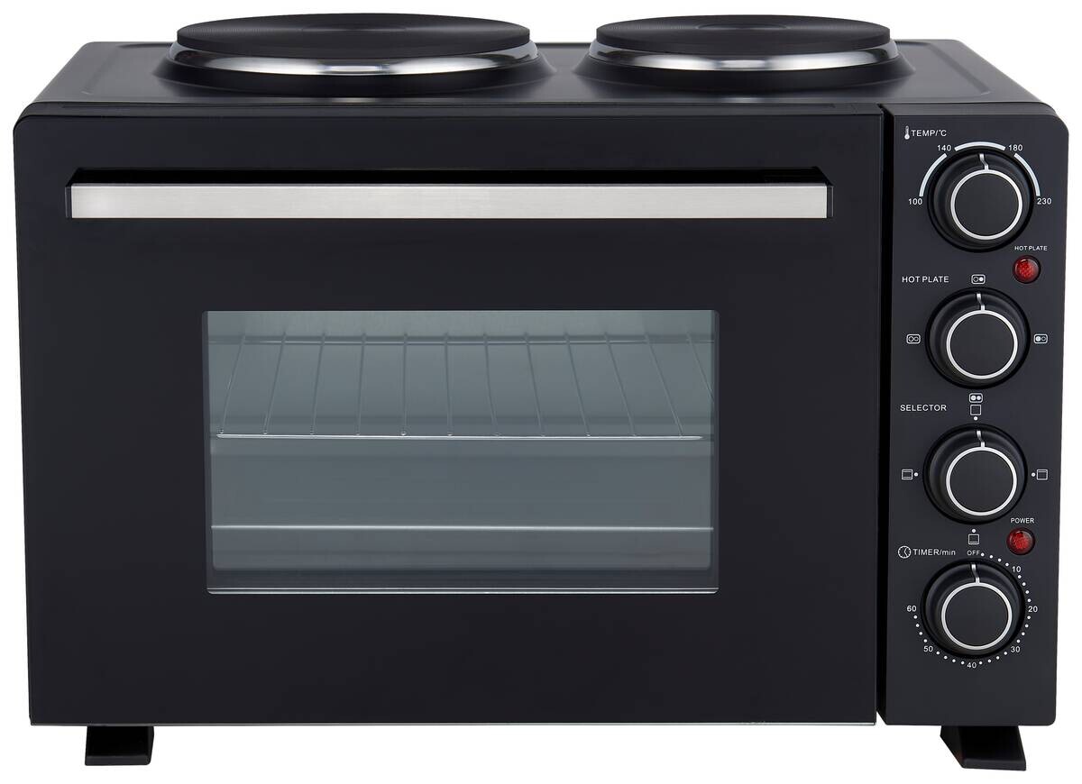 POCOline Mini-Backofen silber Glas B/H/L: ca. 42,6x35,7x51,1 cm ca. 30 l