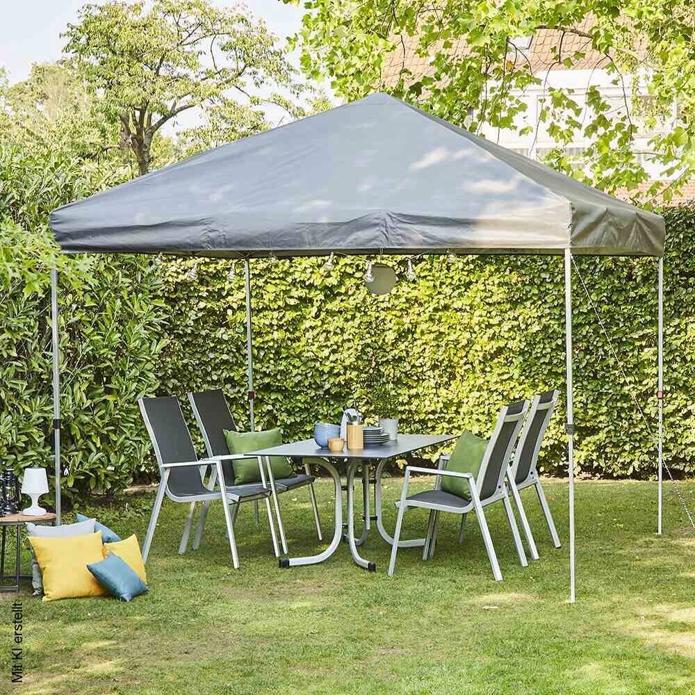 Gardamo Pavillon EASYUP Stahl Polyester B/H/L: ca. 300x270x300 cm