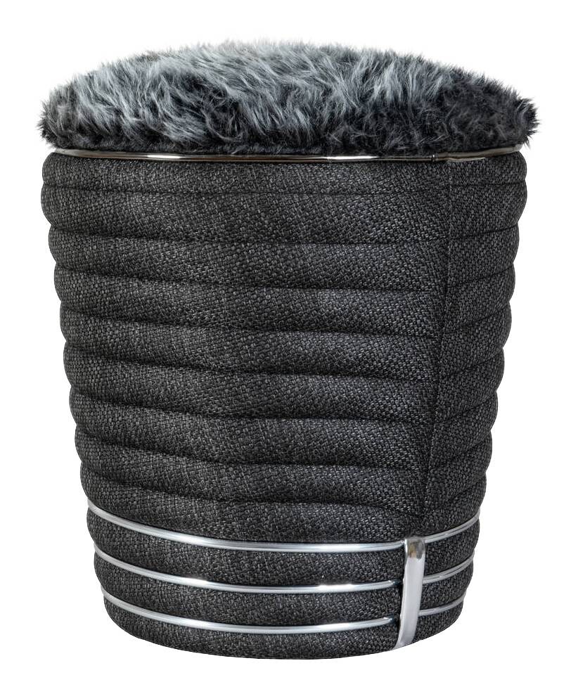 360 Living Hocker Doric 320 anthrazit Graphit H/D: ca. 50x42 cm