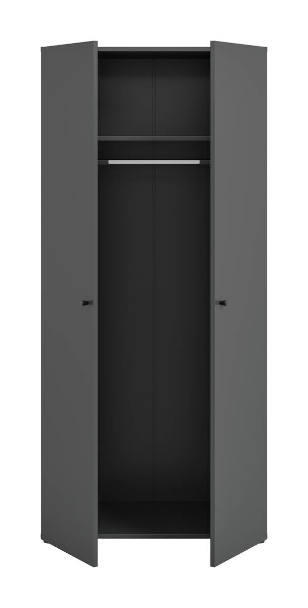 Kleiderschrank DARWIN anthrazit B/H/T: ca. 80x176x51 cm