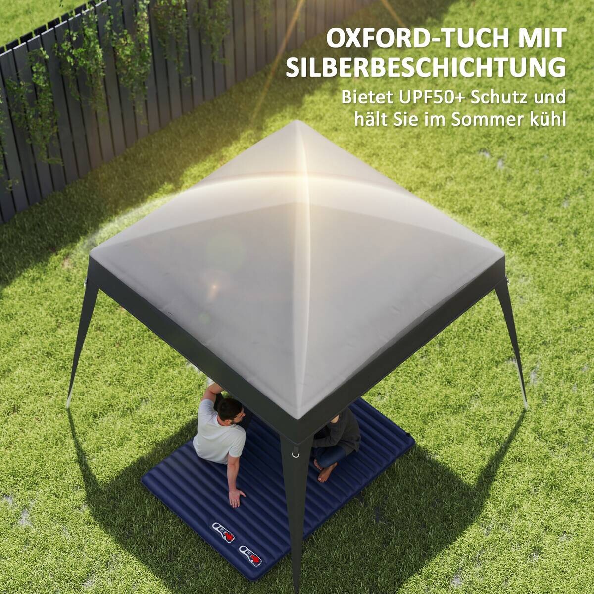 Outsunny Ersatzdach dunkelgrau Polyester B/H/L: ca. 300x1x300 cm