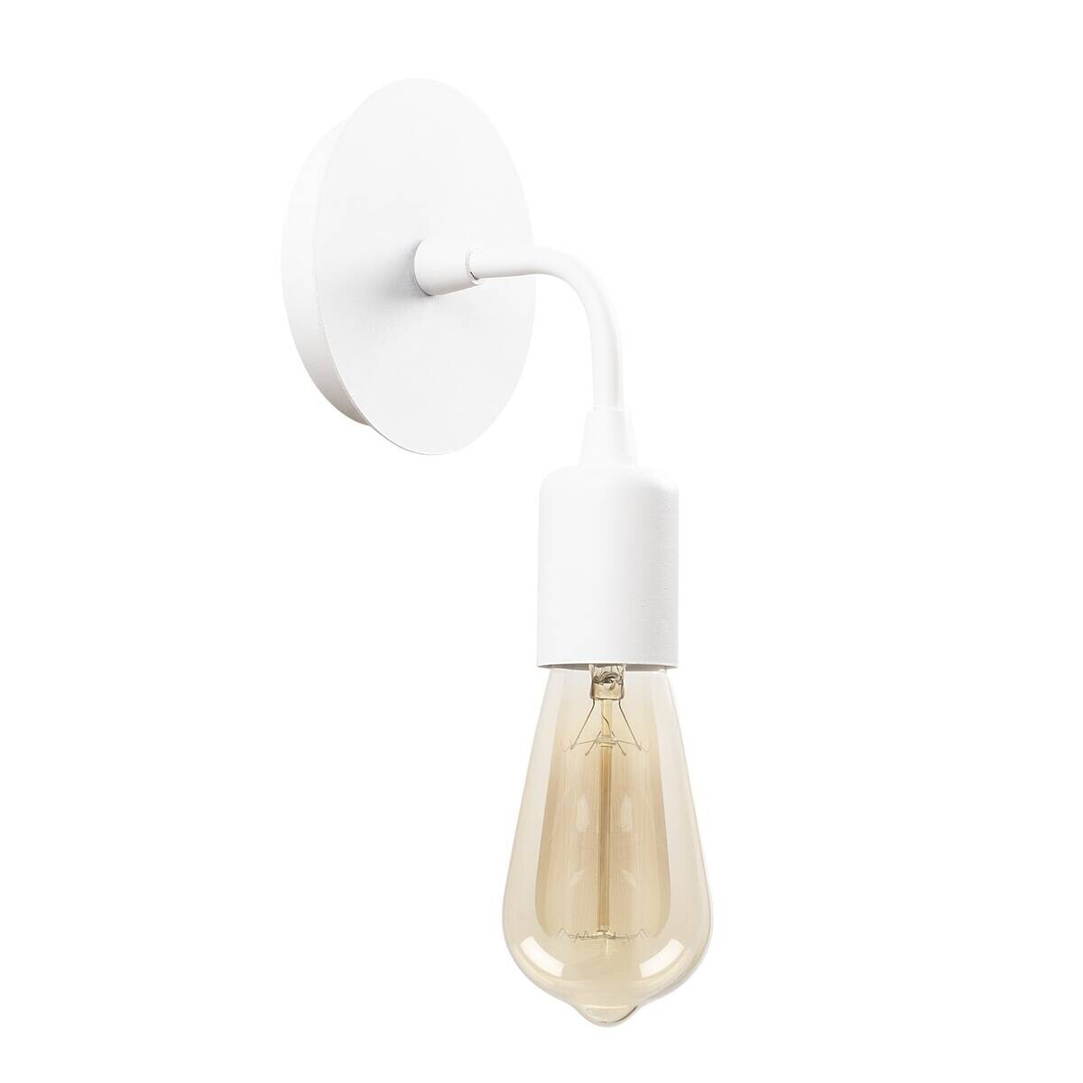 Opviq Wandleuchte weiß Metall B/H/L: ca. 12x20x12 cm E27 1 Brennstellen