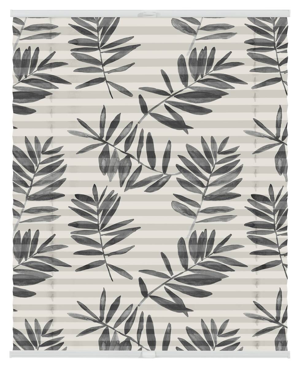 LICHTBLICK Spannplissee Black Watercolor schwarz B/L: ca. 60x130 cm