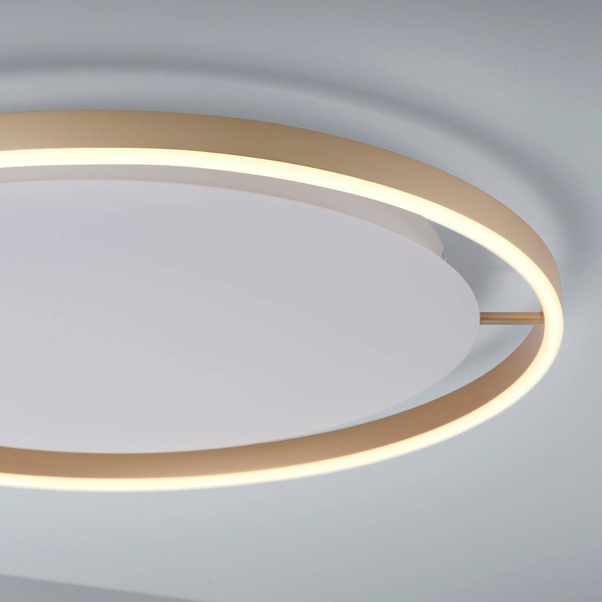 Just Light LED-Deckenleuchte RITUS 15392-60 messing weiß Metall H/D: ca. 5,3x58,5 cm 1 Brennstellen