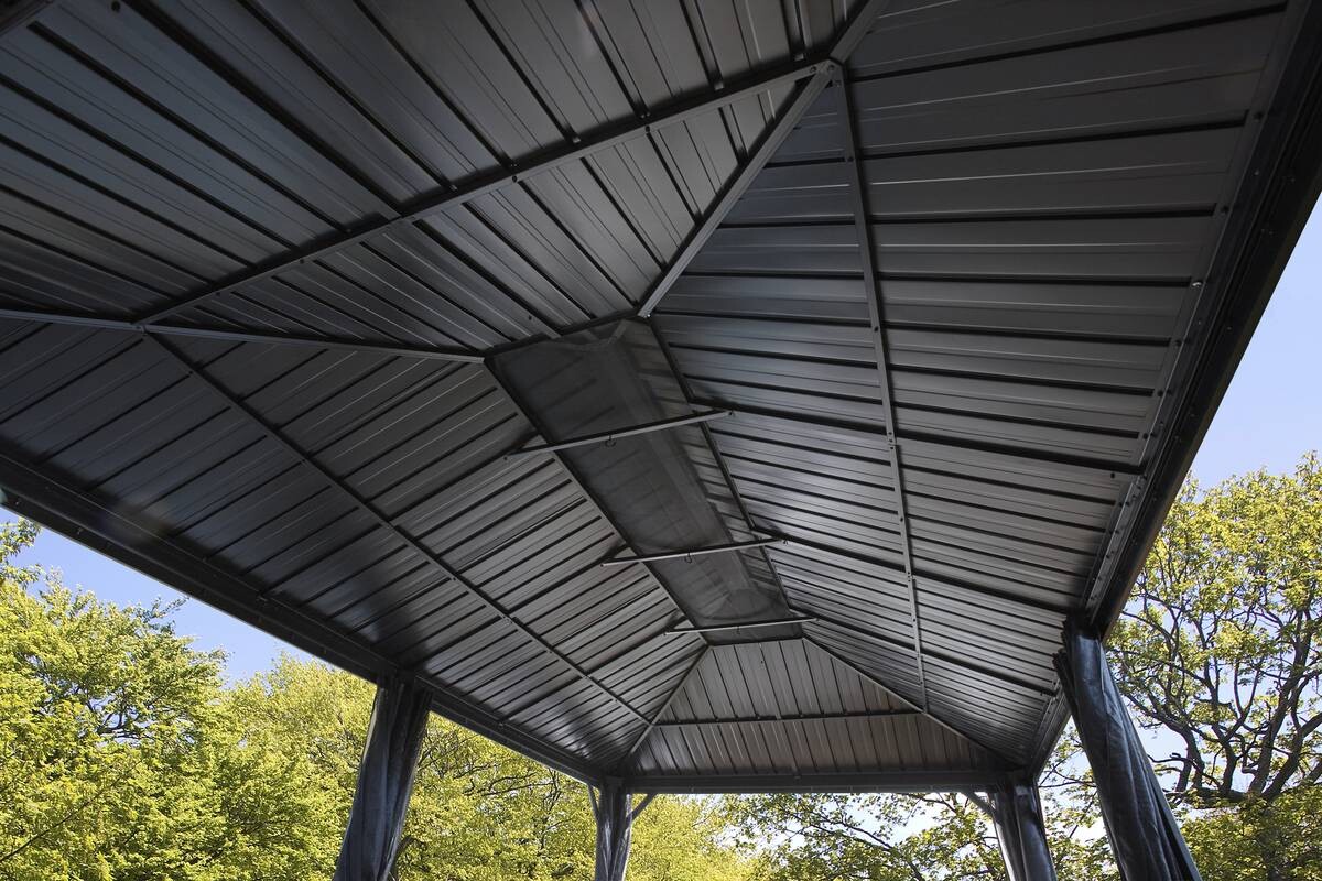 Sojag Pavillon Messina anthrazit Aluminium B/H/L: ca. 363x307x598 cm