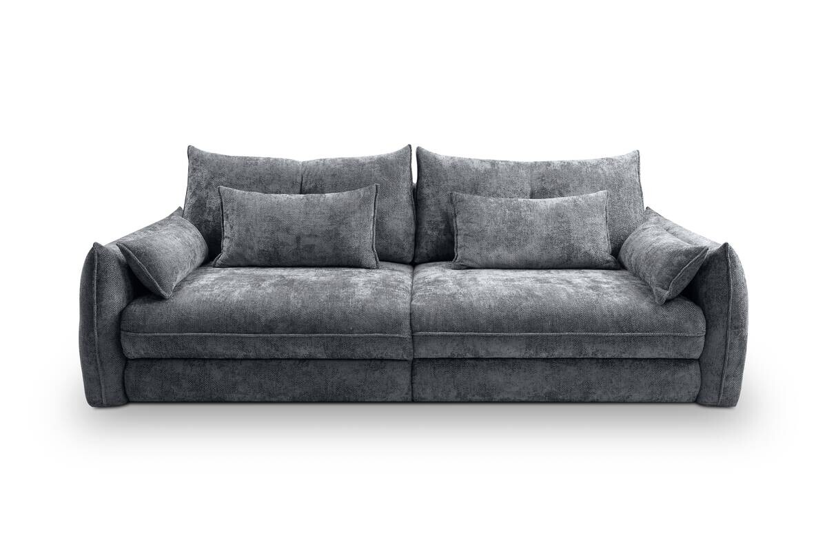 Big Sofa Delphine dunkelgrau Microfaser B/H/T: ca. 246x74x119 cm