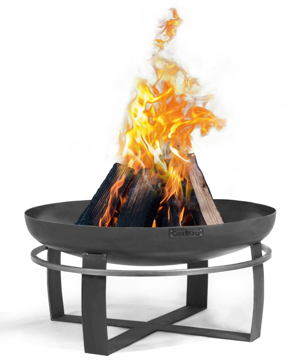 CookKing Feuerschale Viking 80 schwarz Stahl B/H/T: ca. 80x36x80 cm