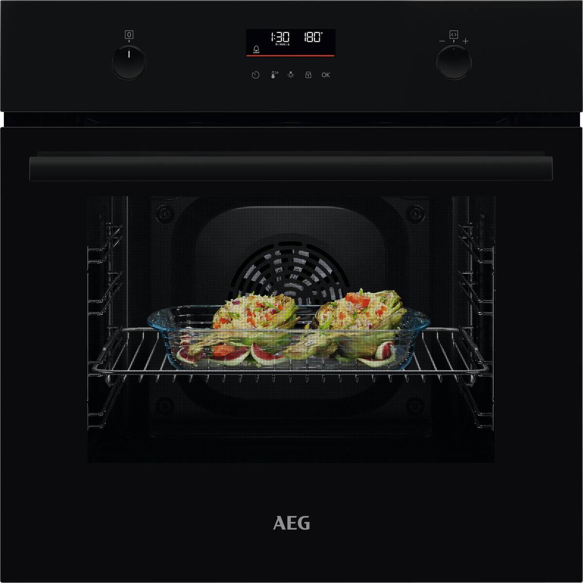 AEG Backofen-Set XXXL60P schwarz B/H/T: ca. 59,4x59,8x56 cm