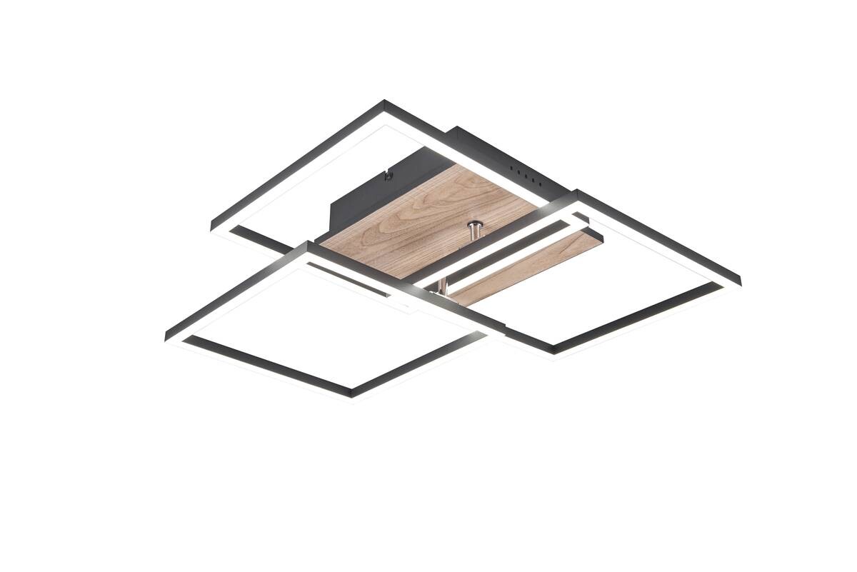 Reality LED-Deckenleuchte R62883135 Mobile schwarz Acryl Metall MDF B/H/T: ca. 39x10x42 cm 1 Brennstellen