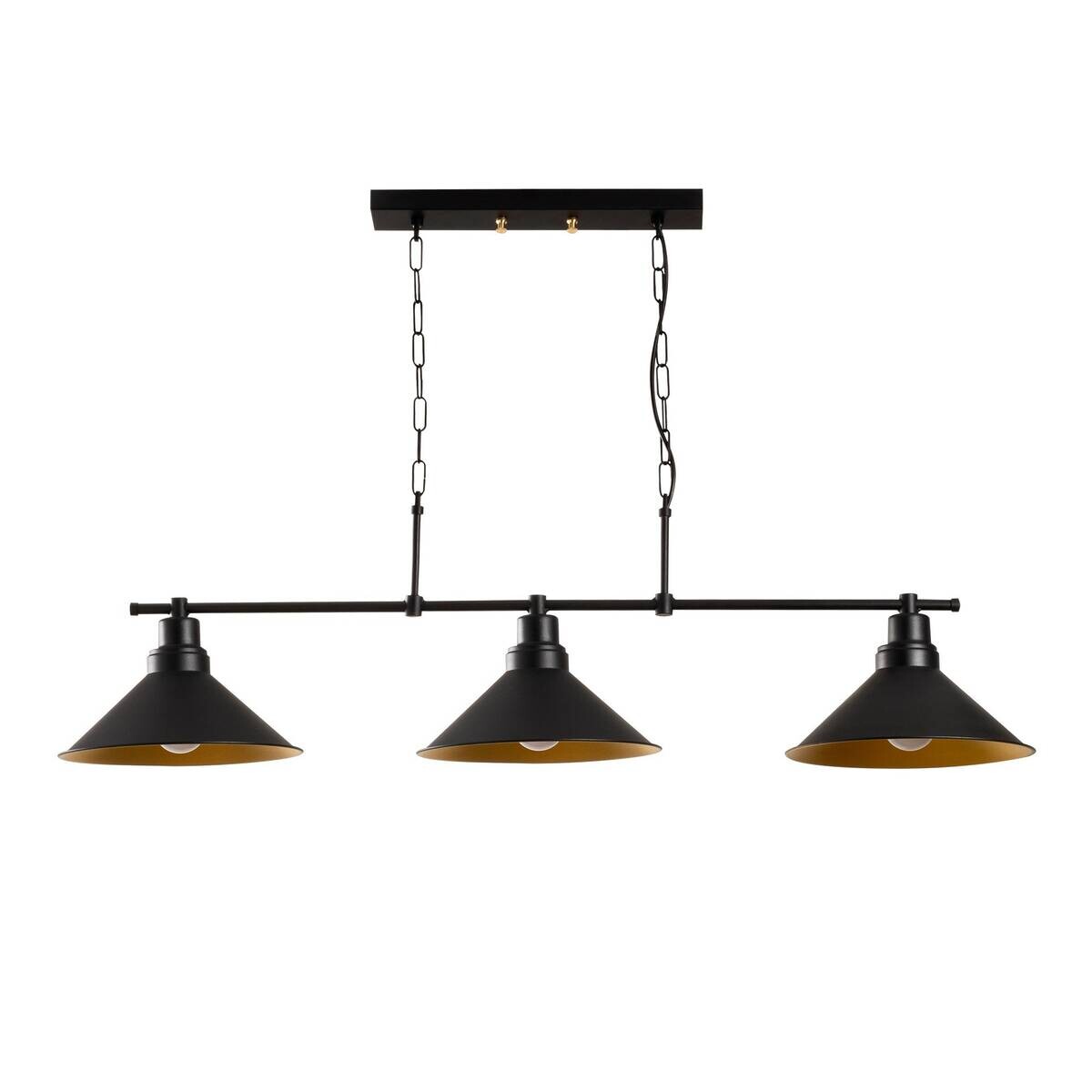 Opviq Pendelleuchte Sivani schwarz B/H/T/L: ca. 108x55x24x108 cm E27 3 Brennstellen