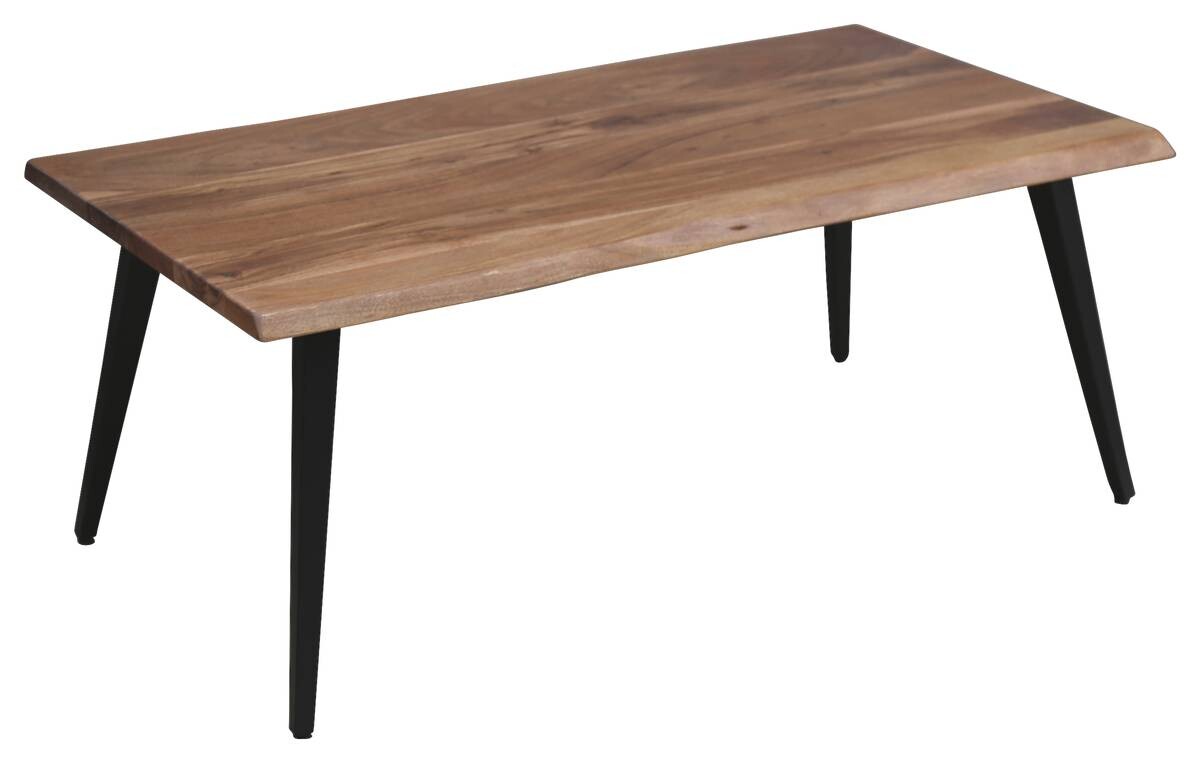 Couchtisch CADDY natur schwarz pulverbeschichtet B/H/T: ca. 110x45x60 cm
