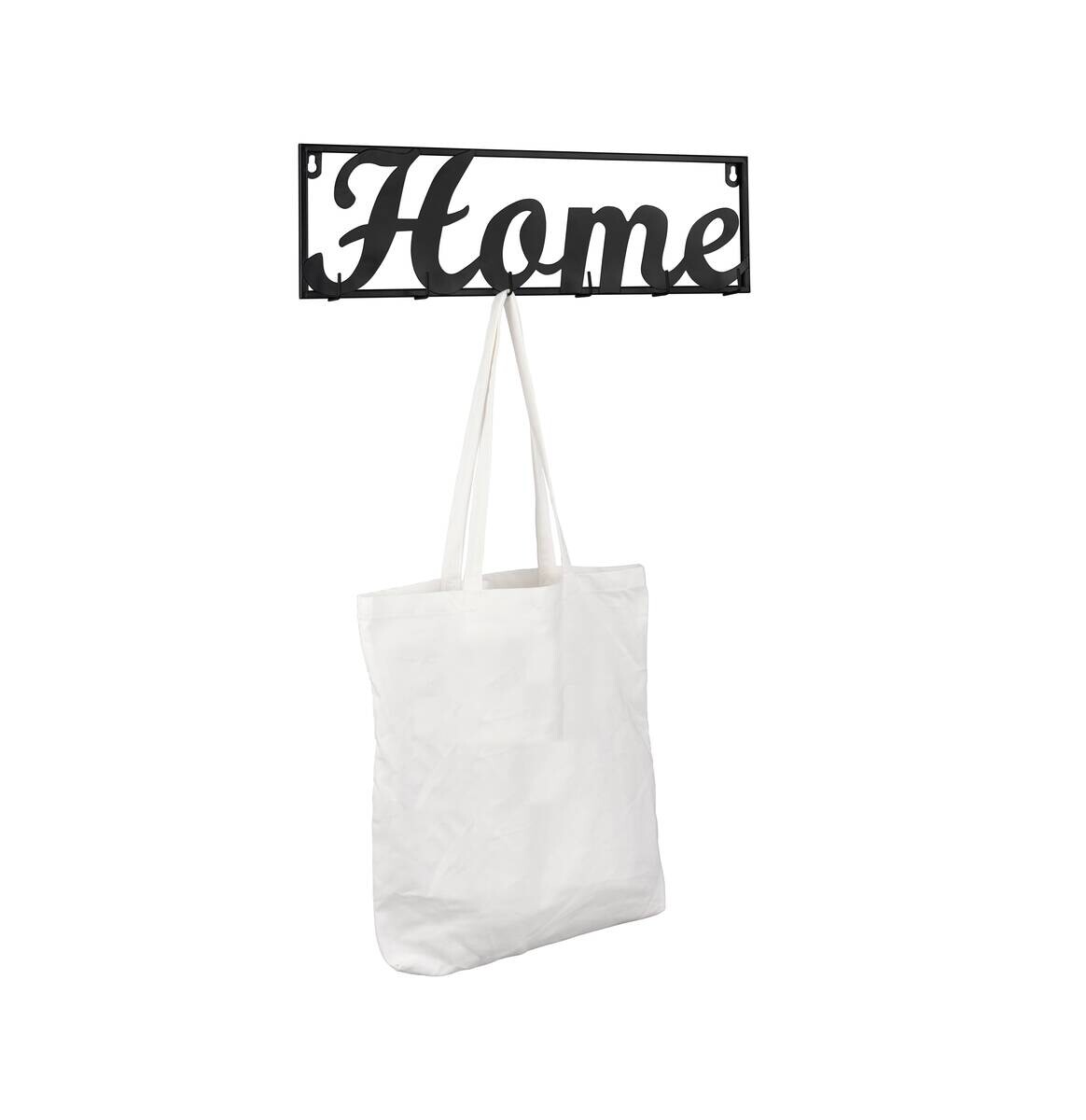 Wandgarderobe Ryselle schwarz Metall B/H/T: ca. 51x15x4 cm