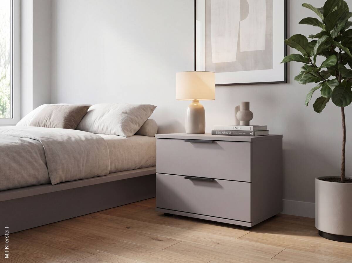 Nachtkonsole Easy Plus Sahara grau B/H/T: ca. 52x40x38 cm