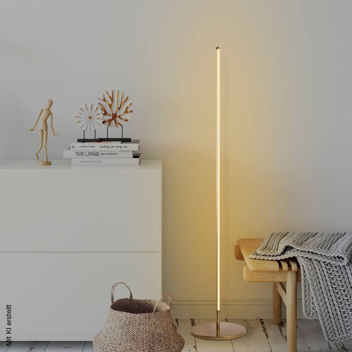 Opviq Stehlampe gold Metall B/H/T/L/D: ca. 30x153x30x30x30 cm