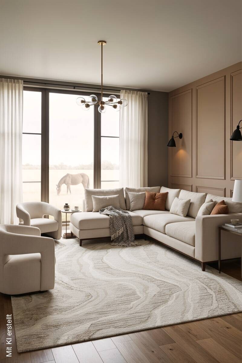 Webteppich Heaven creme B/L: ca. 120x170 cm