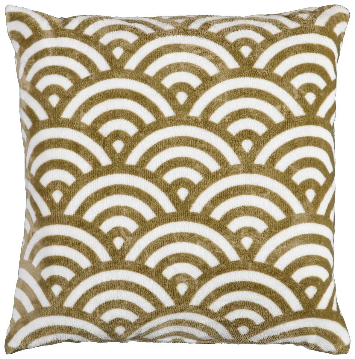 Dekokissen Flanell taupe 100% Polyester B/L: ca. 60x60 cm