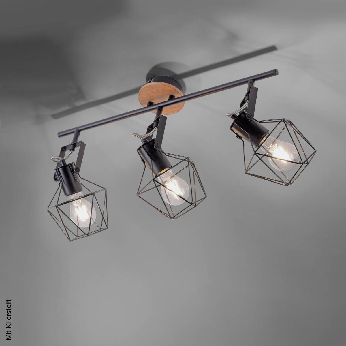 Just Light Spotbalken Jaro Eisen B/H/L: ca. 28x31x83 cm E27 3 Brennstellen