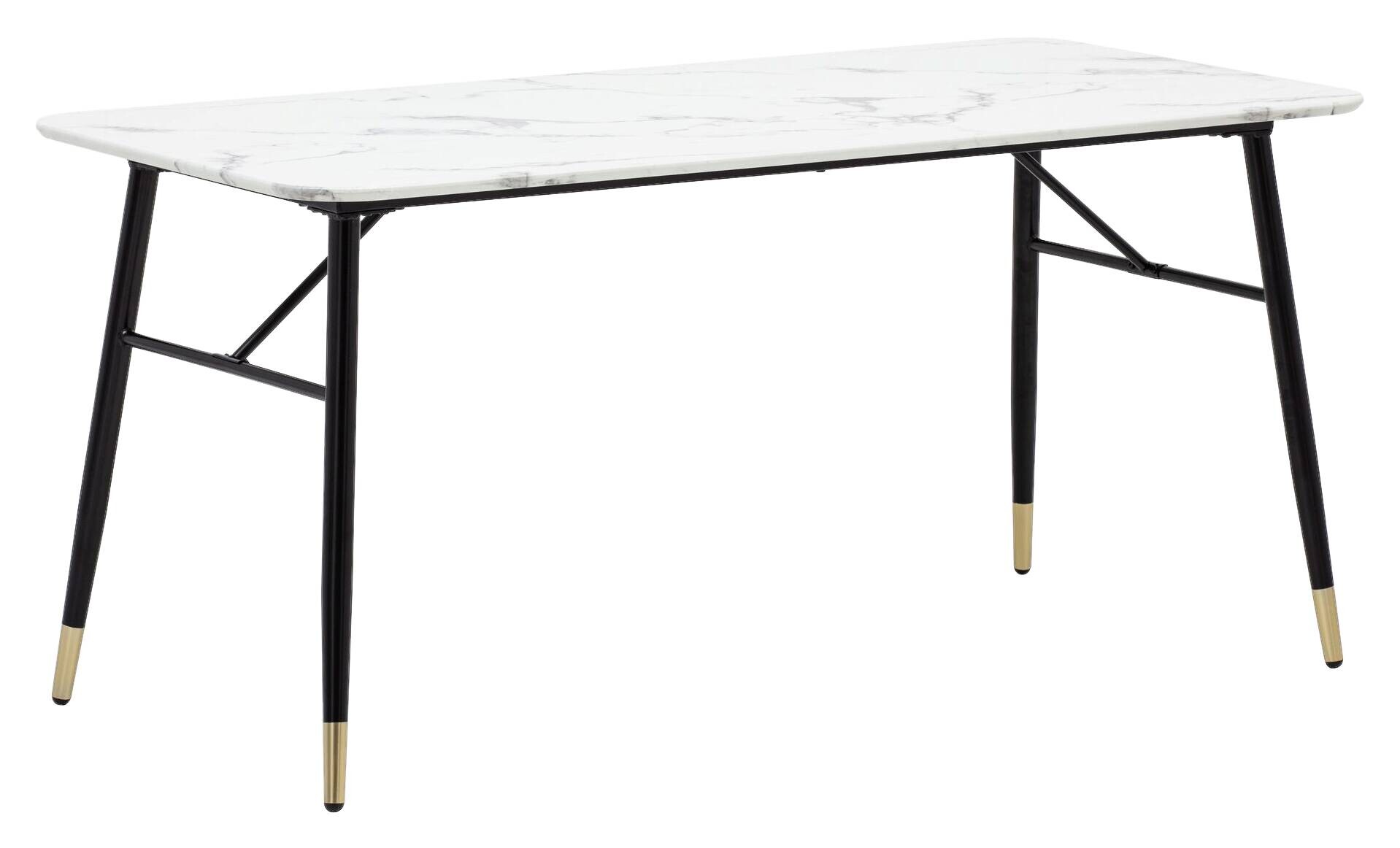 Esstisch weiß Marmor Optik B/H/T: ca. 160x76x80 cm
