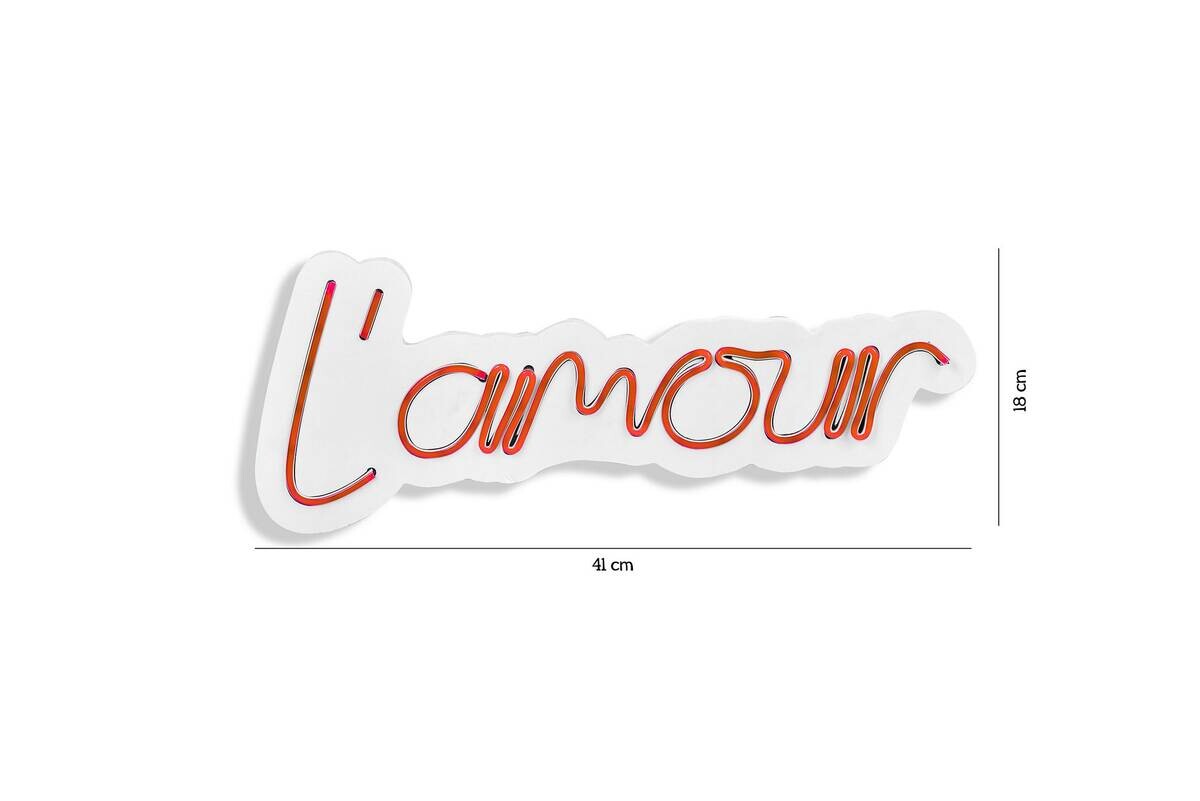 Opviq LED-Wandleuchte rot PVC B/H/T/L: ca. 41x18x2x41 cm