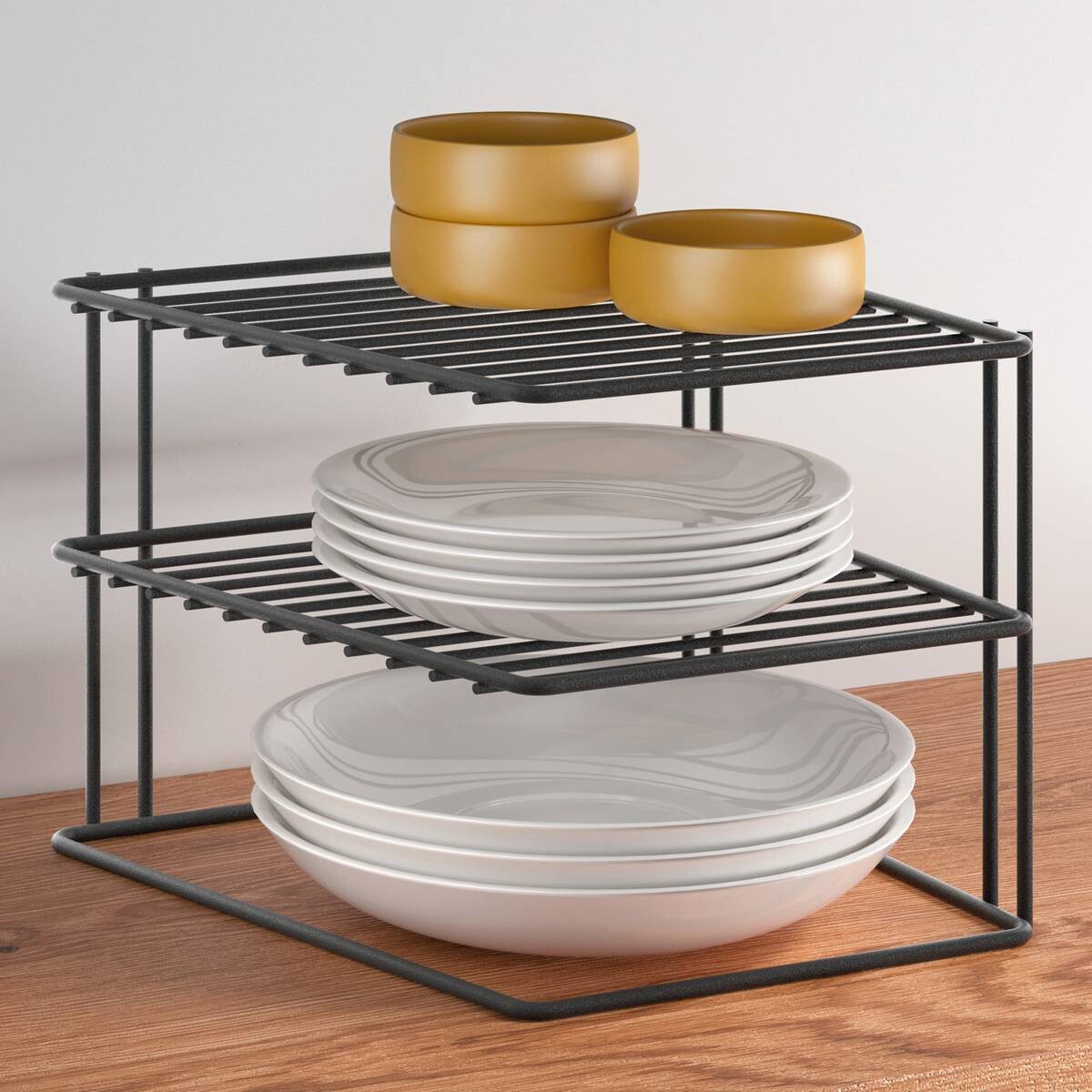 Metaltex Eckschrankeinsatz Palio Lava schwarz Metall B/H/L: ca. 25x19x25 cm