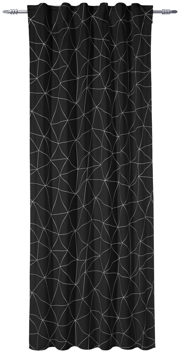 Verdunklungsvorhang Nizza schwarz silber 100% Polyester B/L: ca. 135x235 cm