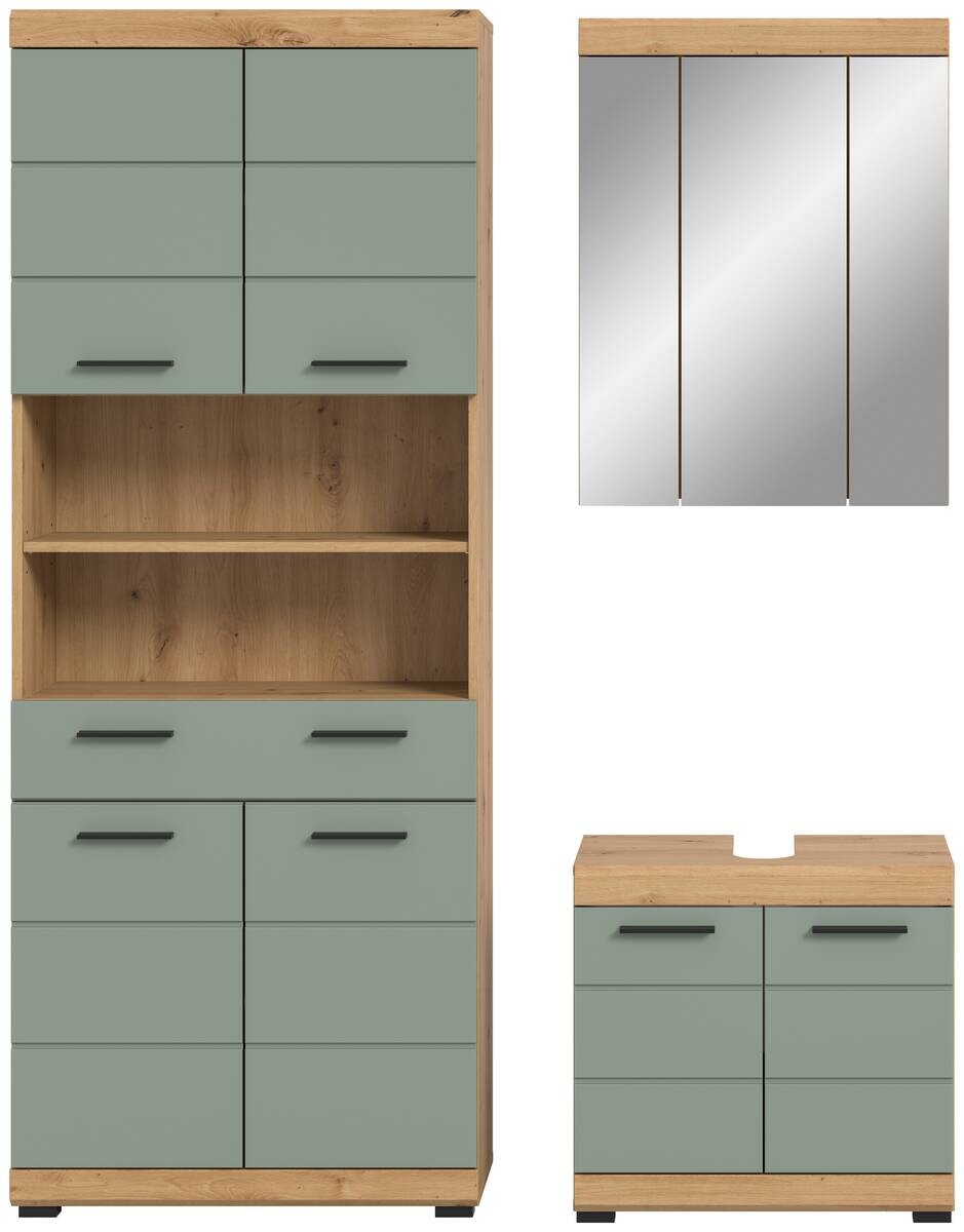 Badezimmer-Set Scout Eiche Artisan Nachbildung salbei Nachbildung B/H/T: ca. 149x34x191 cm