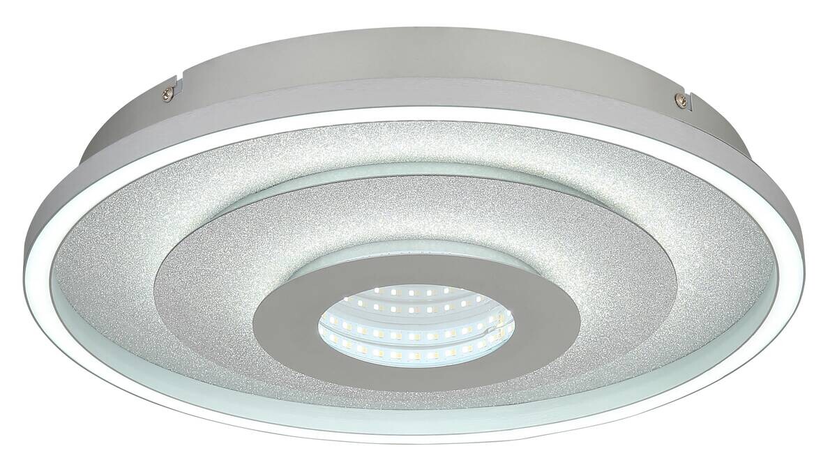 GLOBO LED-Deckenleuchte silber Aluminium Metall H/D: ca. 7,3x40 cm 1 Brennstellen