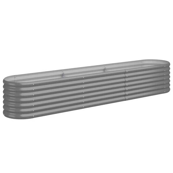 Hochbeet grau Stahl B/H/L: ca. 40x36x224 cm