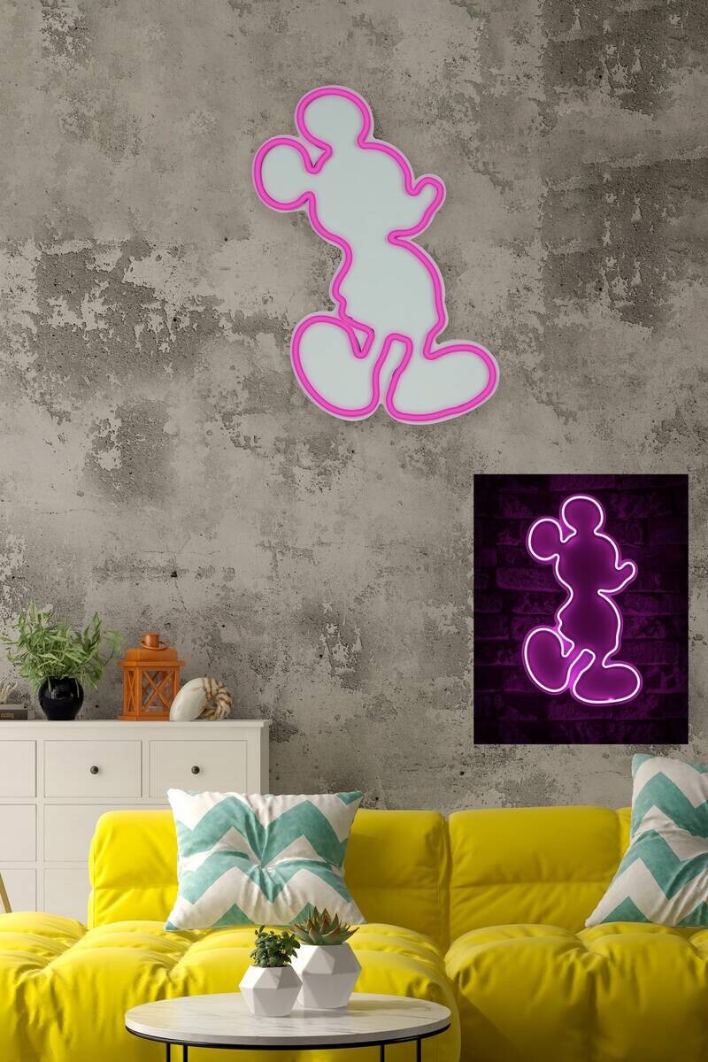 Opviq LED-Wandleuchte rosa PVC B/H/T/L: ca. 27x49x3x27 cm