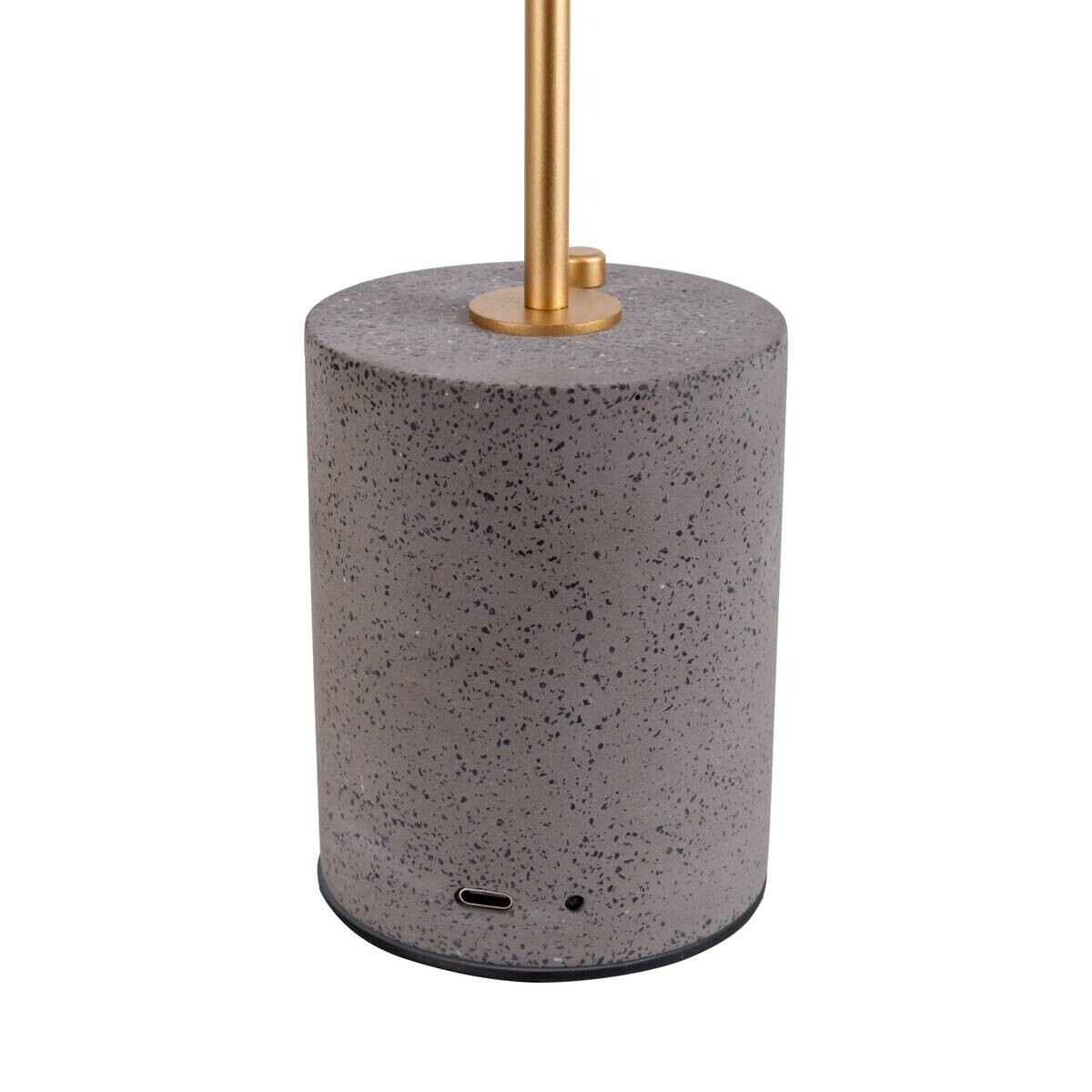 Näve Leuchten Tischleuchte 5306422 schwarz Metall Zement Kunststoff B/H/T: ca. 15x30x15 cm null 1 Brennstellen