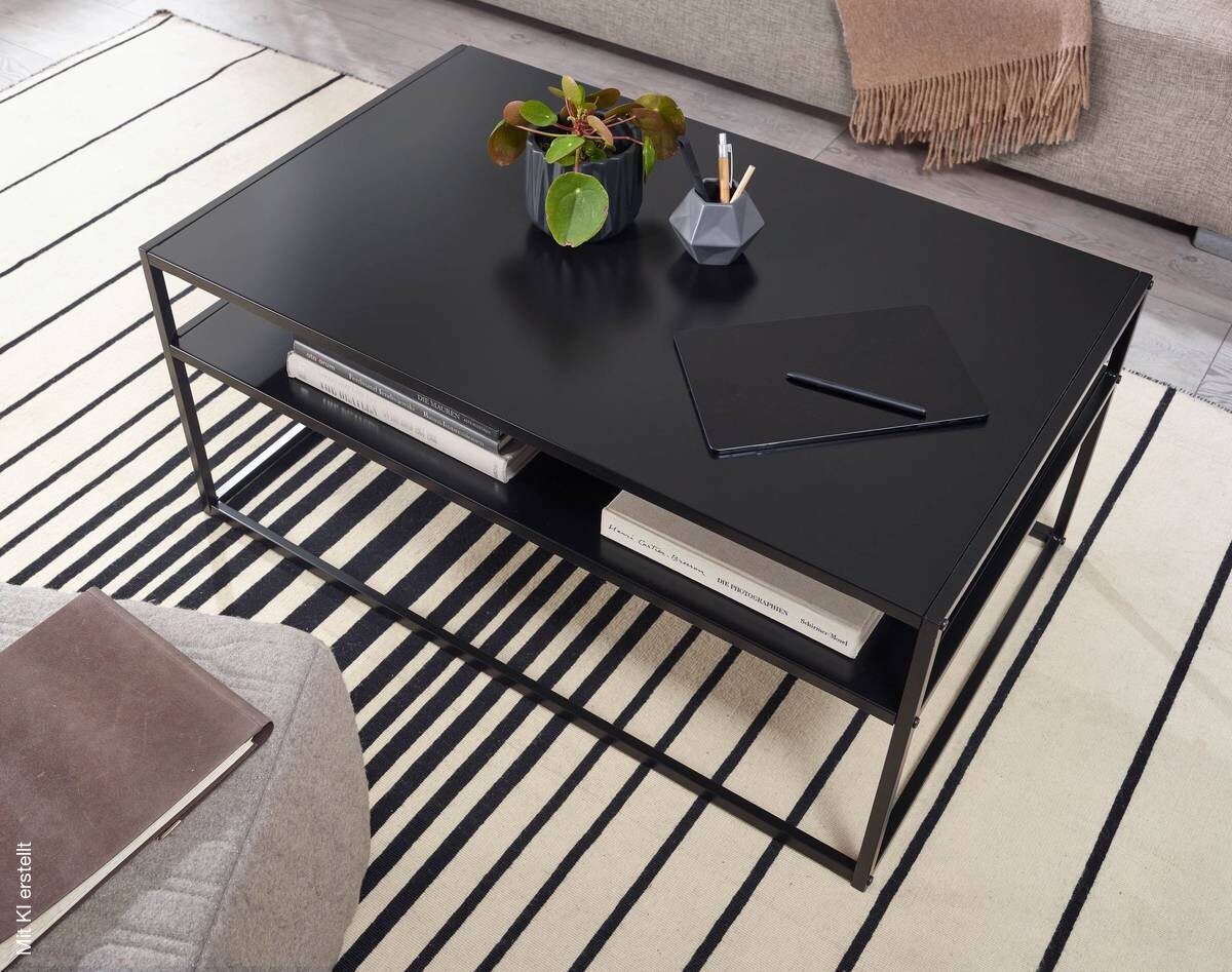 Couchtisch schwarz B/H/T: ca. 60x45x100 cm