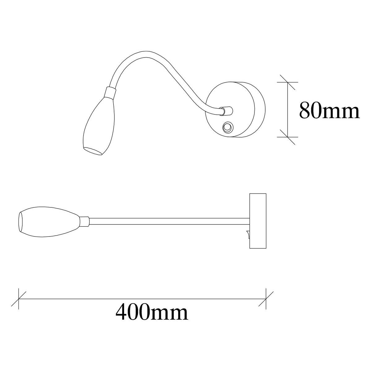 Opviq Wandleuchte Metall B/H/L: ca. 38x15x8 cm 1 Brennstellen