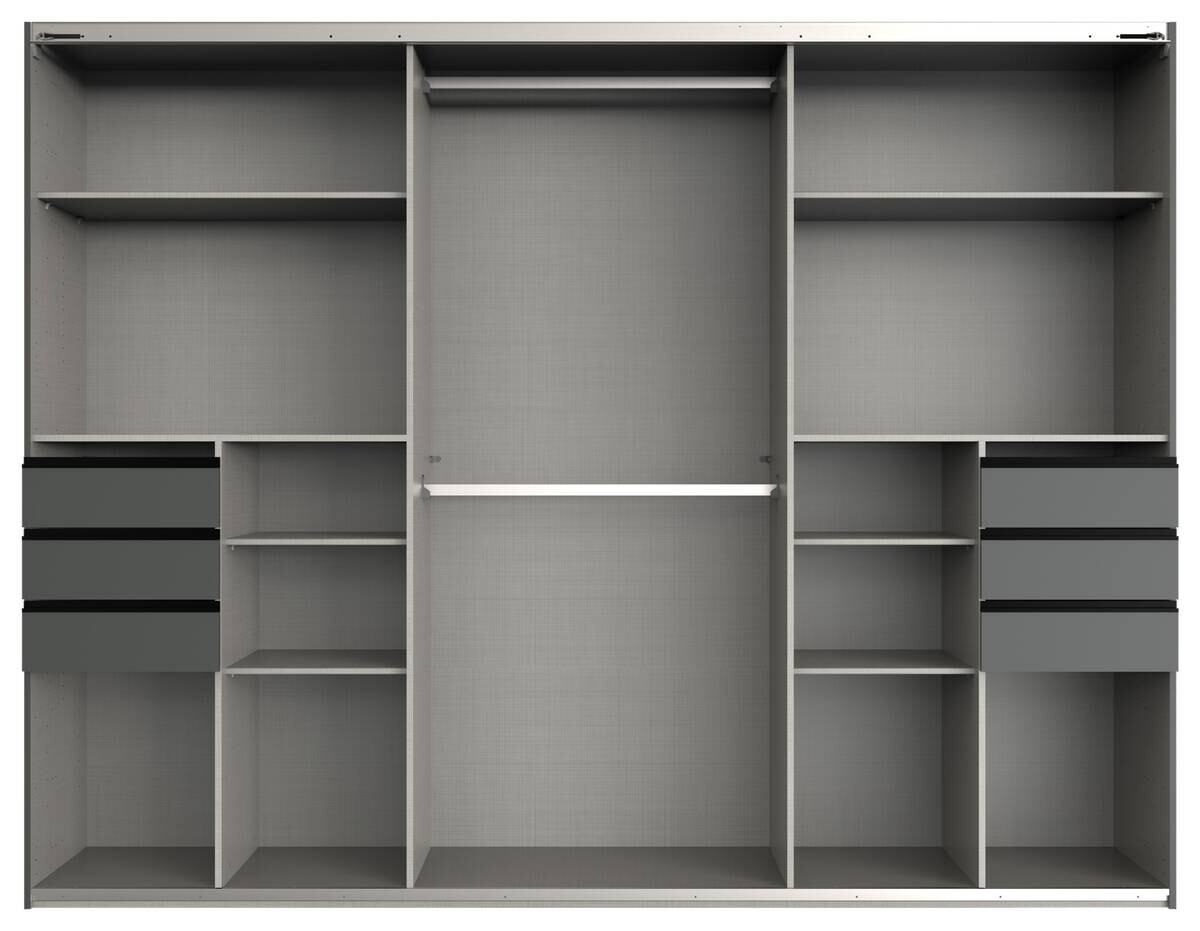 Schwebetürenschrank Saigon Graphit B/H/T: ca. 270x210x64 cm