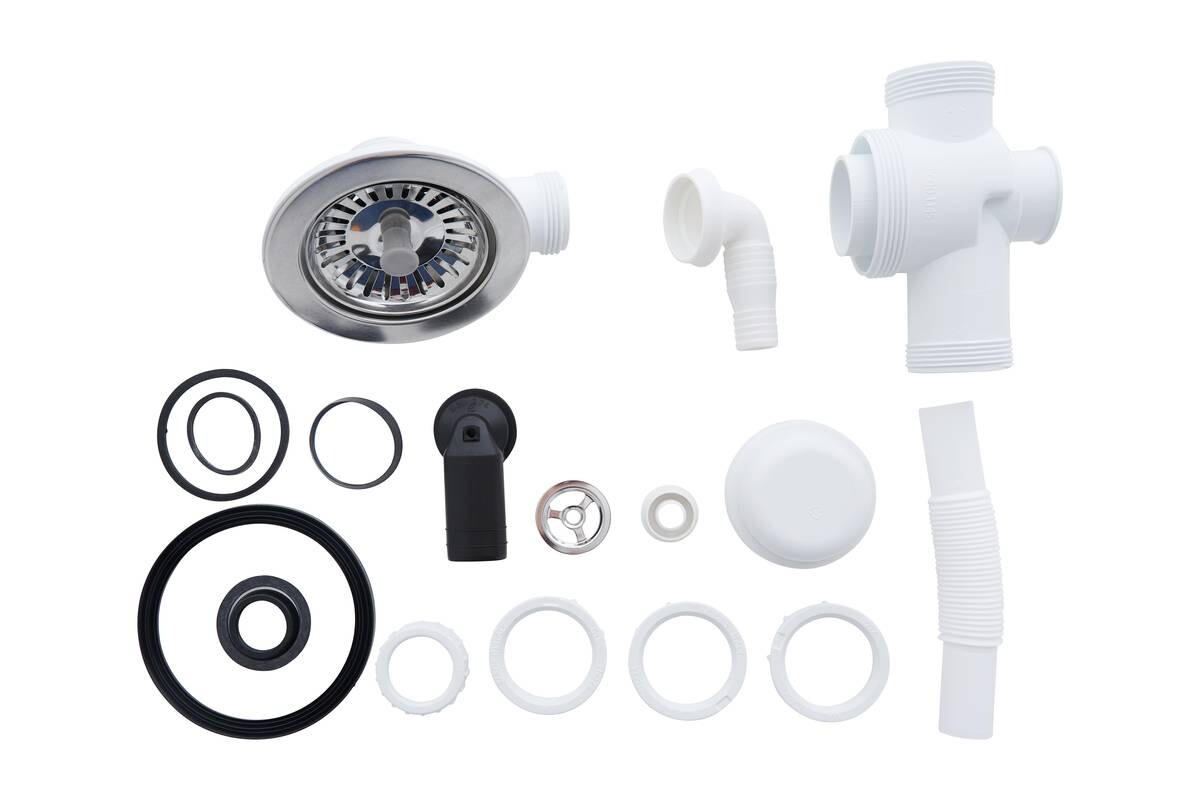 Respekta Einbauspüle Denver 86 x 50 W weiß Mineralite B/H/T: ca. 86x20x50 cm