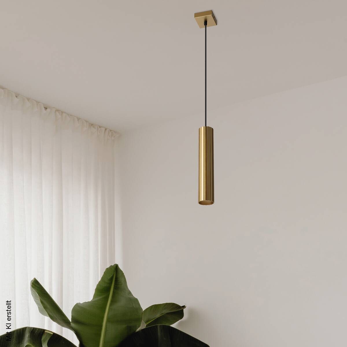 Lamkur Strahler Prisma gold Stahl B/H/L: ca. 6,5x118x6,5 cm 1 Brennstellen