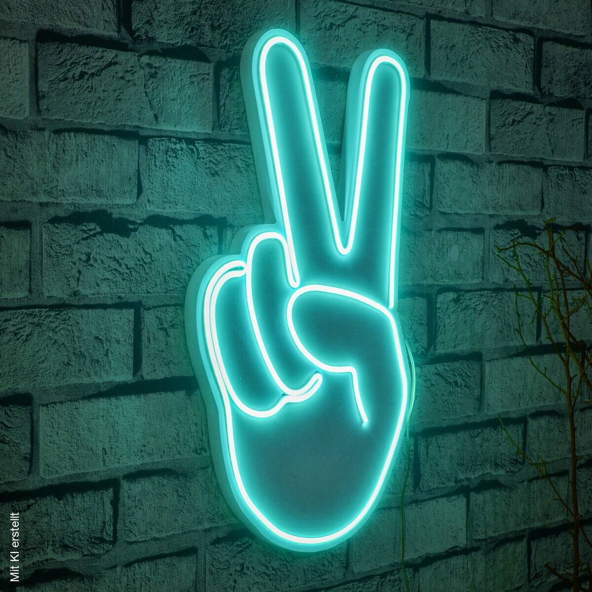 Opviq LED-Wandleuchte blau PVC B/H/T/L: ca. 29x44x2x29 cm