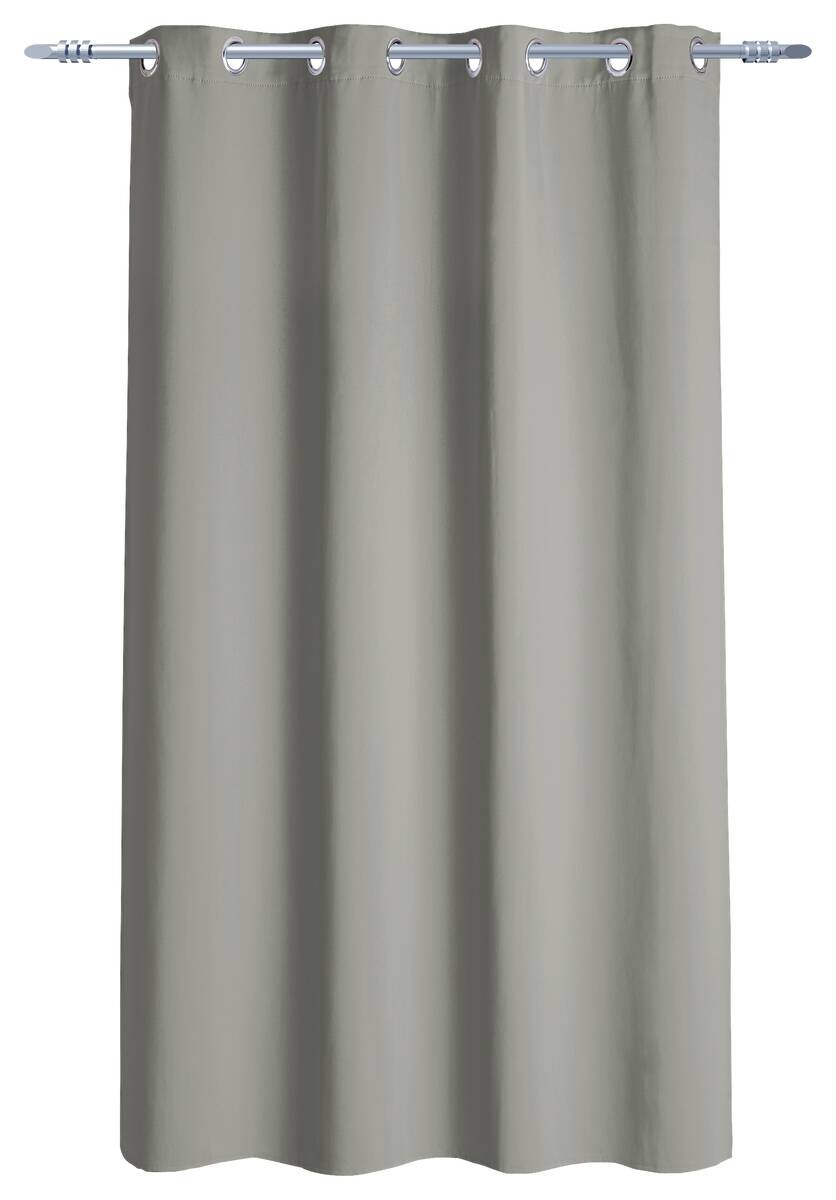 Ösenvorhang Verona silber 100% Polyester B/L: ca. 140x175 cm
